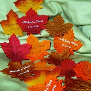 Personalized Fall Leaves &#40;200 per bag&#41;