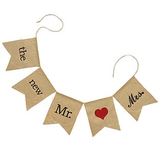 The New Mr. &amp; Mrs. Burlap Banner