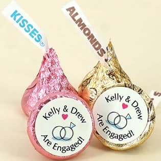 Heart Theme Hersheys Kiss Wedding Favors &#40;5 designs available&#41;