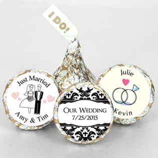 Personalized &quot;I DO&quot; Plume Hershey�s Kisses