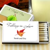 Personalized Matches - Set of 50 (White Box): Fall Designs