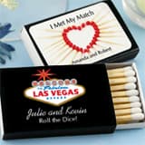 Personalized Matches - Set of 50 (Black Box): Unique Designs