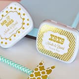 Personalized Metallic Foil Mint Tins - Wedding