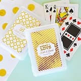 Personalized Metallic Foil Playing Cards - Wedding