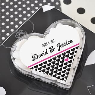 Clearly in Love Heart Acrylic Favor Boxes