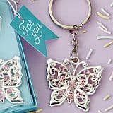 Beautiful Silver Butterfly design metal key chain