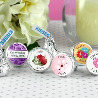 Flower / Spring Theme Hersheys Kiss Wedding Favors &#40;15 designs available&#41;