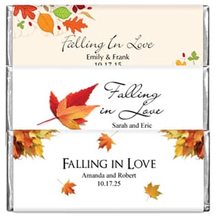 Hersheys Fall Theme 1.5 oz Chocolates Wedding Favors &#40;5 designs available&#41;