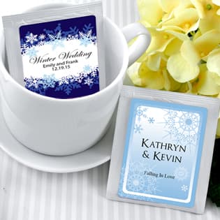 Personalized Winter Theme Tea Favors -  &#40;5 designs available&#41;