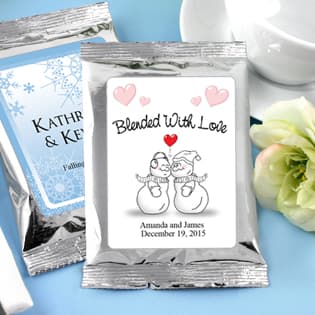 Personalized Winter Theme Coffee Favors - &#40;6 designs available&#41;