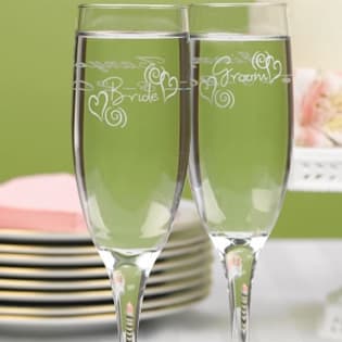 Swirl Heart Flutes &#40;Set of Two&#41;