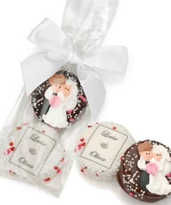 Wedding Chocolate Oreos-Bag of 2 Tied With Ribbon